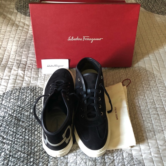 Salvatore Ferragamo | Shoes | Ferragamo Dark Blue Tennis Shoes | Poshmark